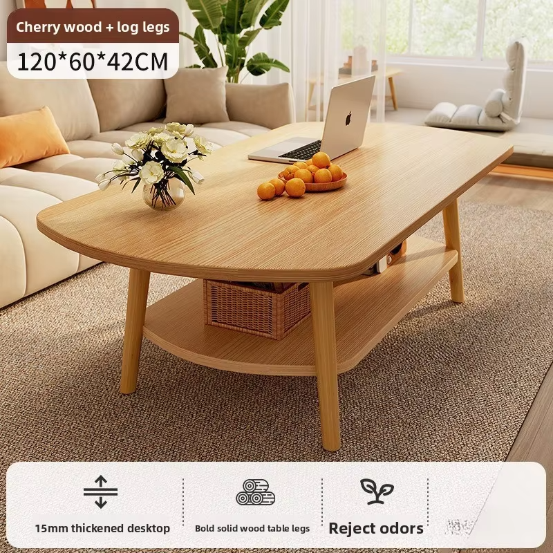 Coffee Table Living Room Small Apartment Multi-functional Small Tea Table Nordic Simple Homestay Double-layer Small Table