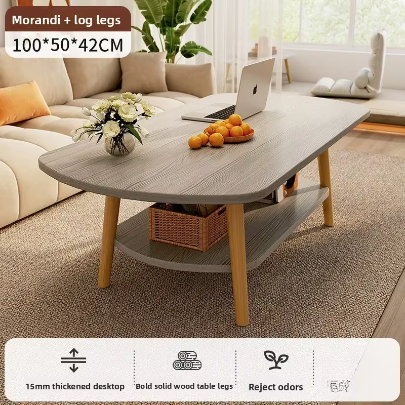 Coffee Table Living Room Small Apartment Multi-functional Small Tea Table Nordic Simple Homestay Double-layer Small Table