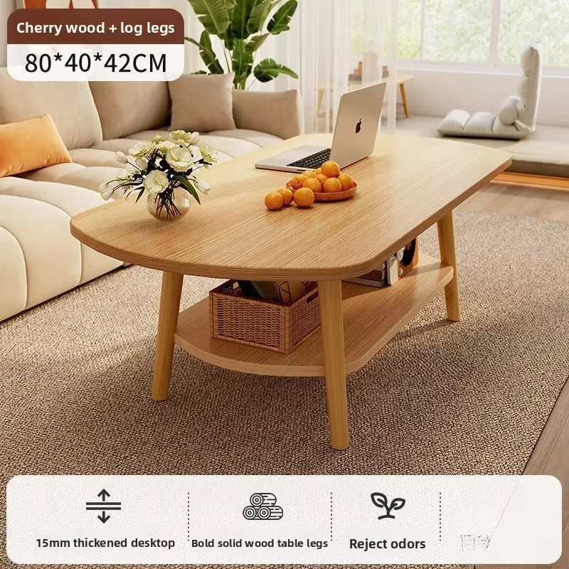 Coffee Table Living Room Small Apartment Multi-functional Small Tea Table Nordic Simple Homestay Double-layer Small Table