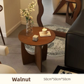 Simple solid wood circular coffee table, Nordic style living room coffee table, small sofa side table, high-end corner table