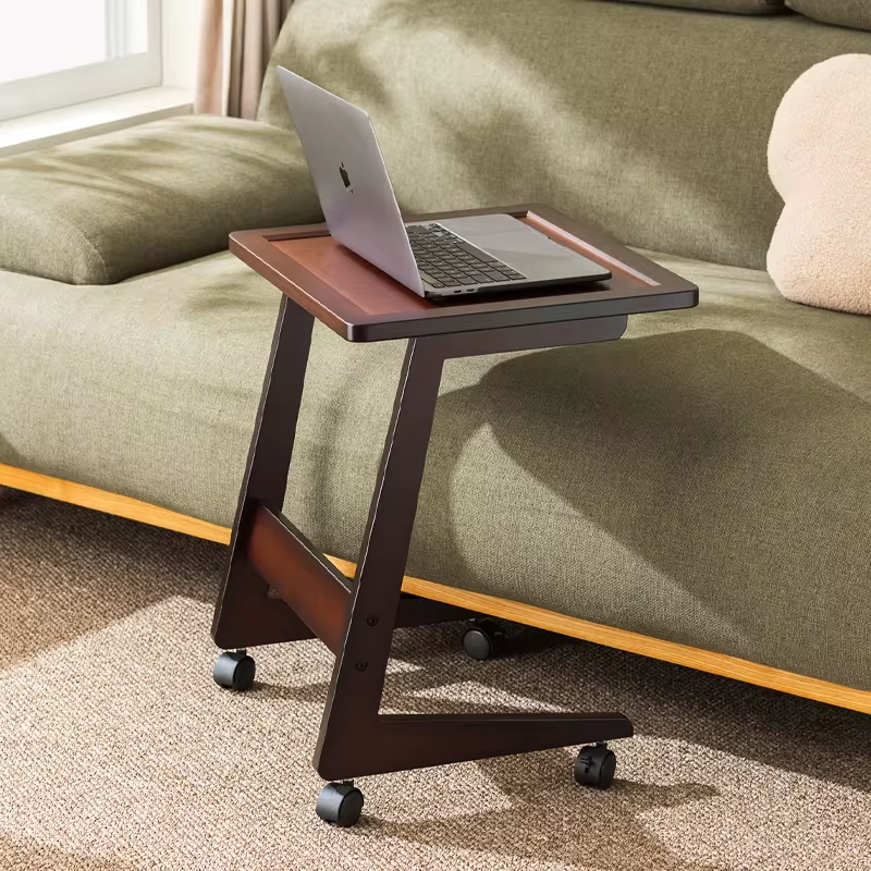 Sofa side table removable table with wheel coffee table small apartment household square corner computer bedside table
