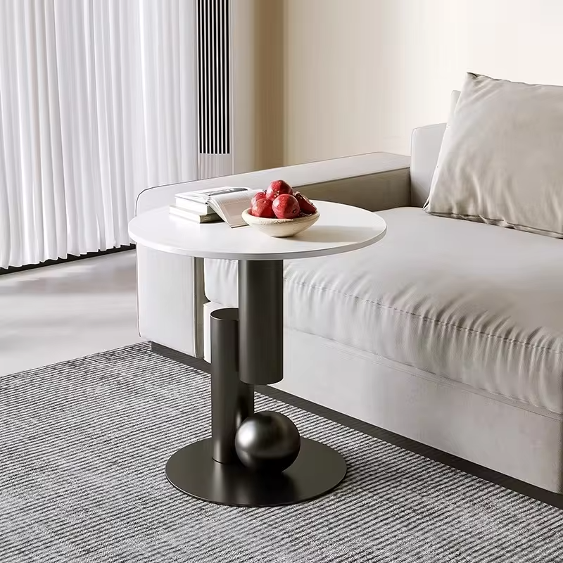 Living room sofa, small coffee table, side cabinet, living room home, light luxury bedside table, balcony, simple and creative