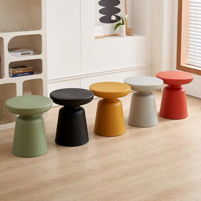 K-star Household Coffee Table Living Room Plastic Circular Macaron Color Small Size Side Table Balcony Modern And Simple