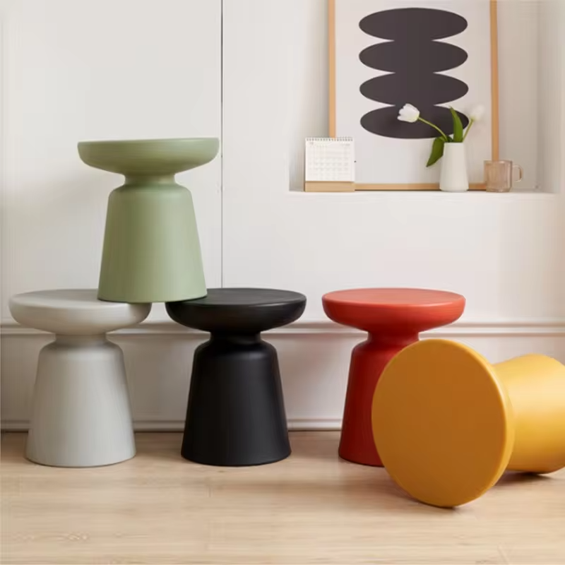 K-star Household Coffee Table Living Room Plastic Circular Macaron Color Small Size Side Table Balcony Modern And Simple