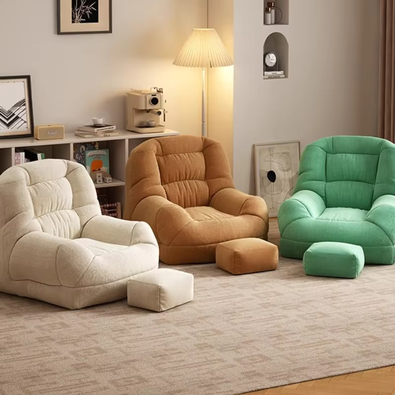 Lounge Luxury Shipping Bean Bag Sofas Living Room Adults Bean Bag Sofas Round Cushioned Puffs De Quarto Rattan Furniture
