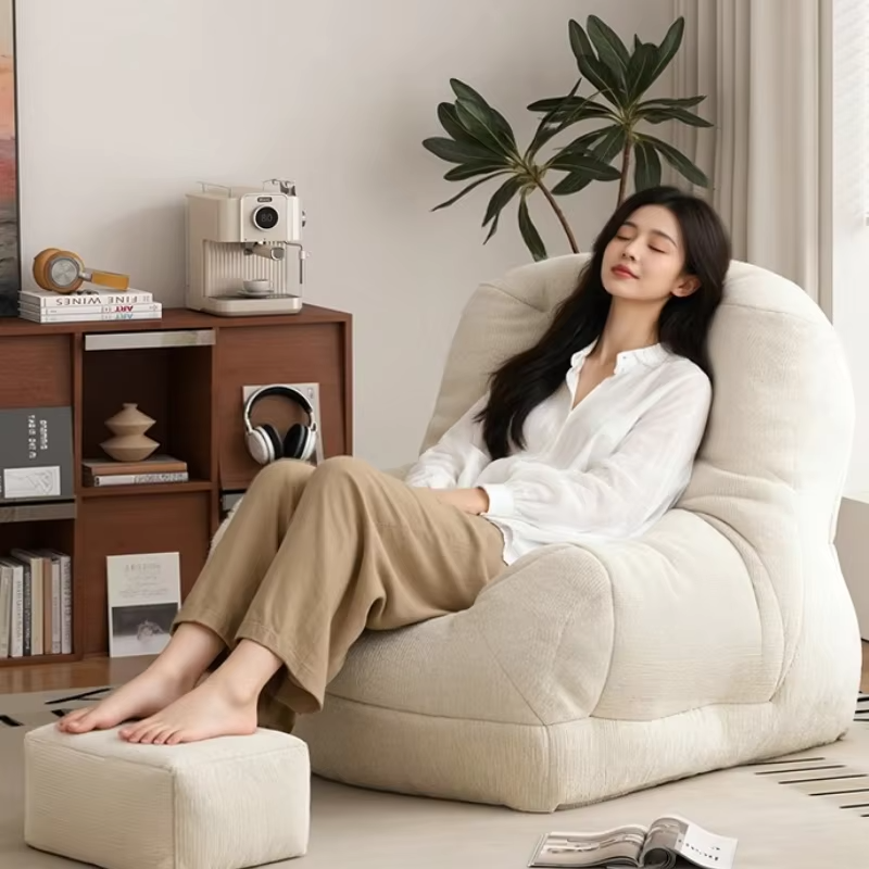 Lounge Luxury Shipping Bean Bag Sofas Living Room Adults Bean Bag Sofas Round Cushioned Puffs De Quarto Rattan Furniture