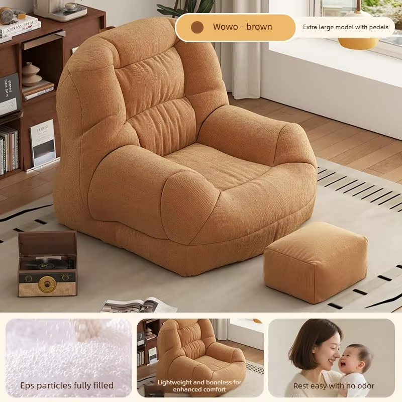 Lounge Luxury Shipping Bean Bag Sofas Living Room Adults Bean Bag Sofas Round Cushioned Puffs De Quarto Rattan Furniture
