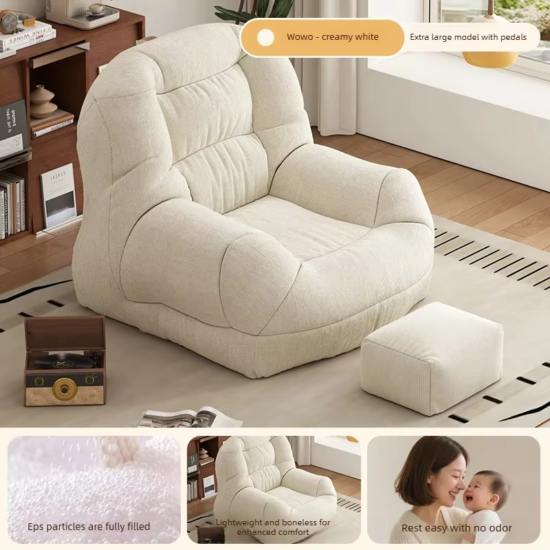 Lounge Luxury Shipping Bean Bag Sofas Living Room Adults Bean Bag Sofas Round Cushioned Puffs De Quarto Rattan Furniture