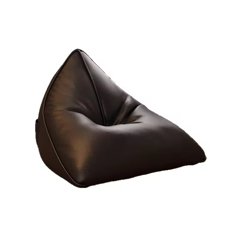 Triangular Bean Bag Sofa Convertible Sleeping Lounger Tatami Style Compact Bedroom Balcony Bean Bag Chair with Filling Yellow