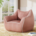 Giant Bean Bag Sofa Chair with Filler, Armrests & Back Support for Bedroom Living Room Reading, Pink, Customized