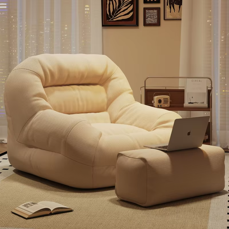 Lazy Bean Bag Sofas Portable Comfortable Small Sofa Relaxing Balcony Living Room Single Sofas Can Lie or Sleep Beanbag Chairs