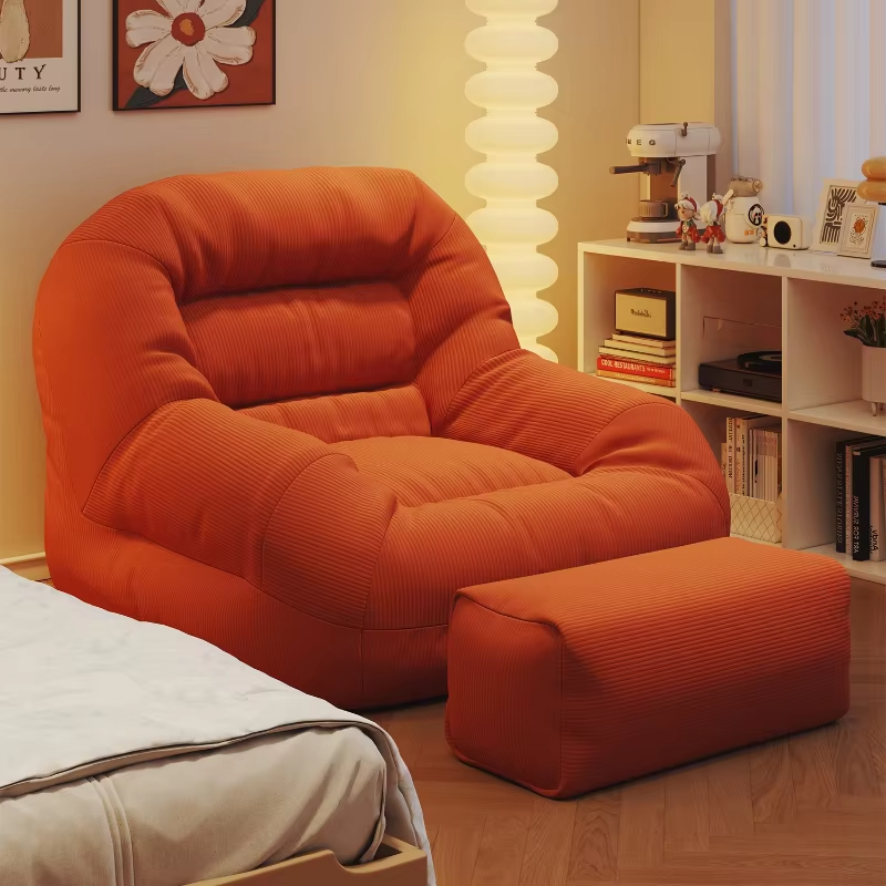Lazy Bean Bag Sofas Portable Comfortable Small Sofa Relaxing Balcony Living Room Single Sofas Can Lie or Sleep Beanbag Chairs
