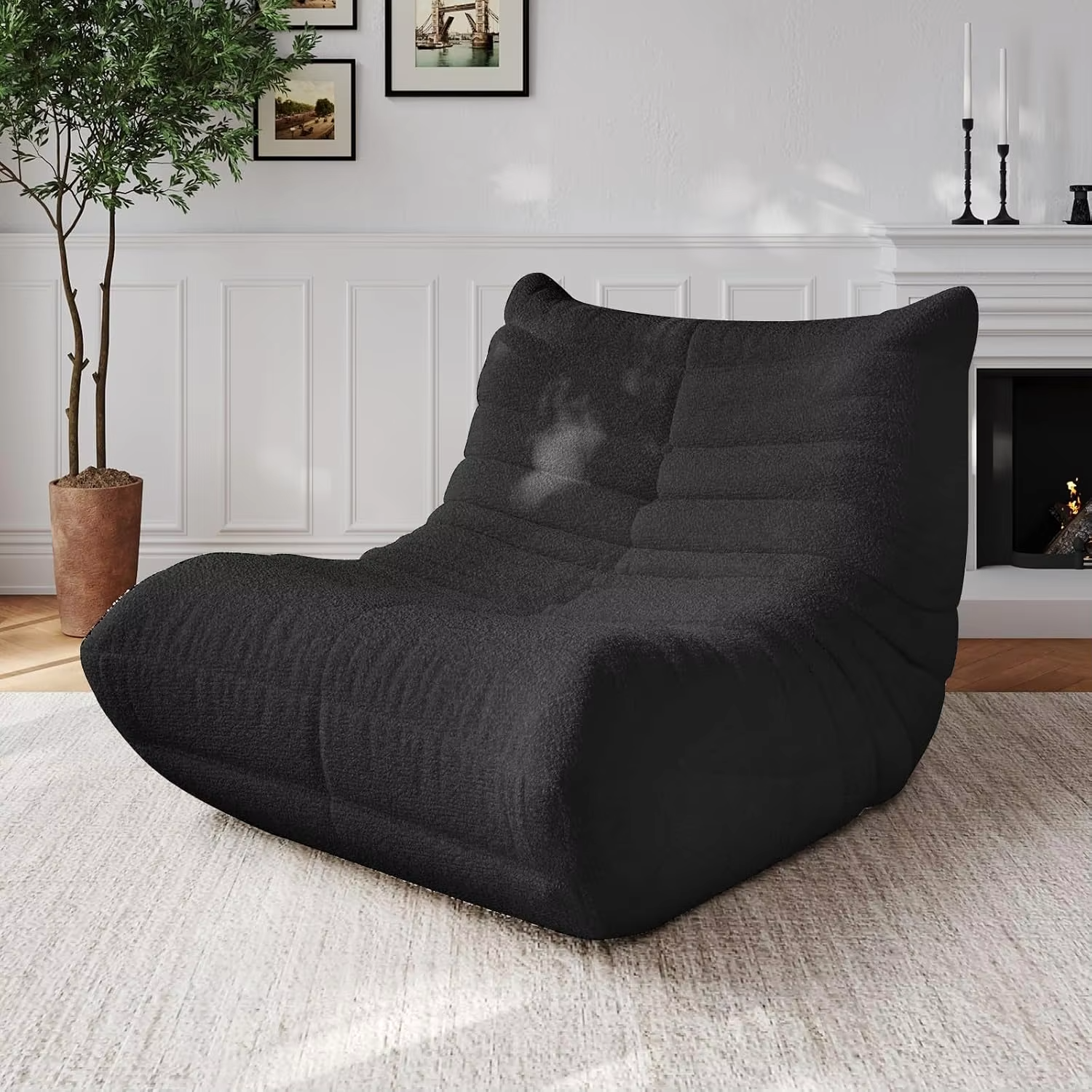 Adults Bean Bag Togo Comfy Lazy Floor Sofa Green 1 Seater, Customized