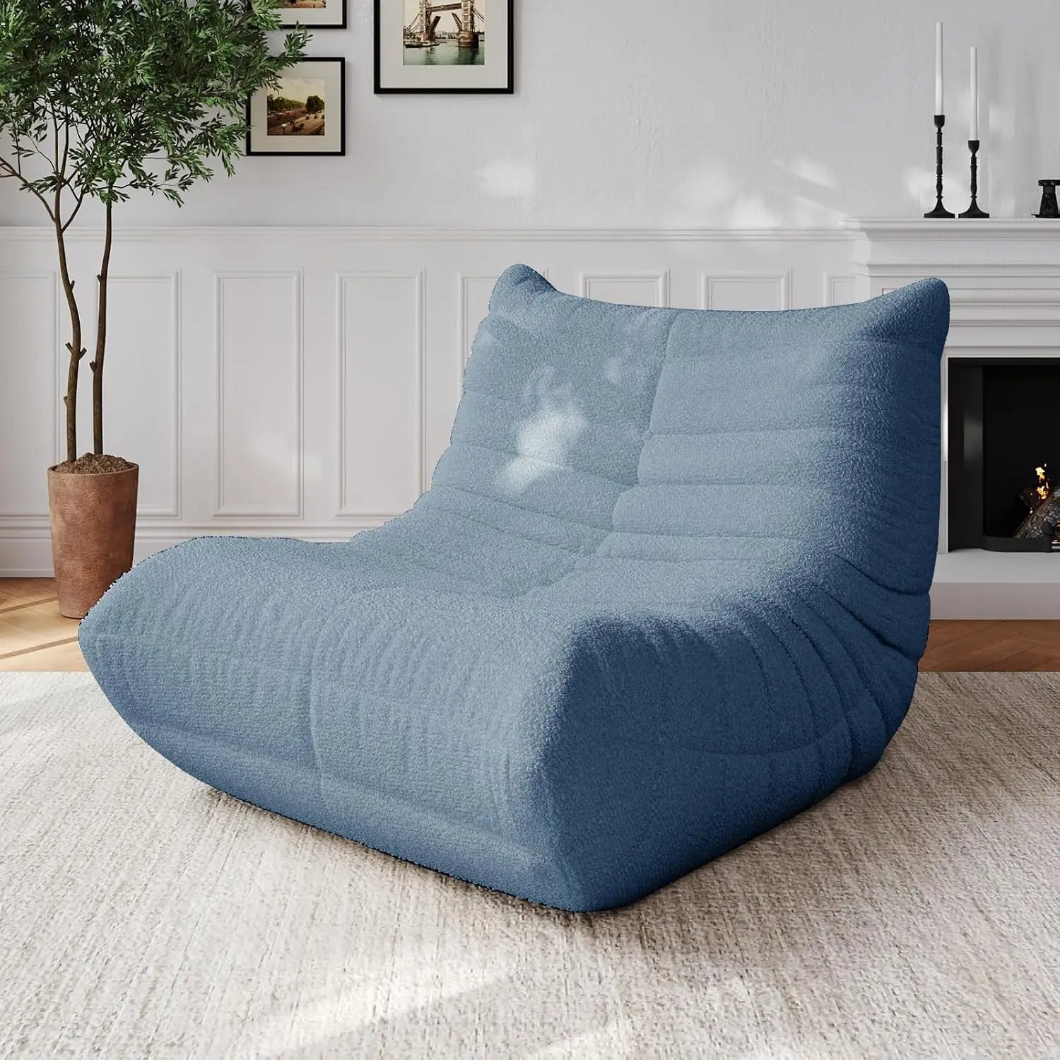 Adults Bean Bag Togo Comfy Lazy Floor Sofa Green 1 Seater, Customized