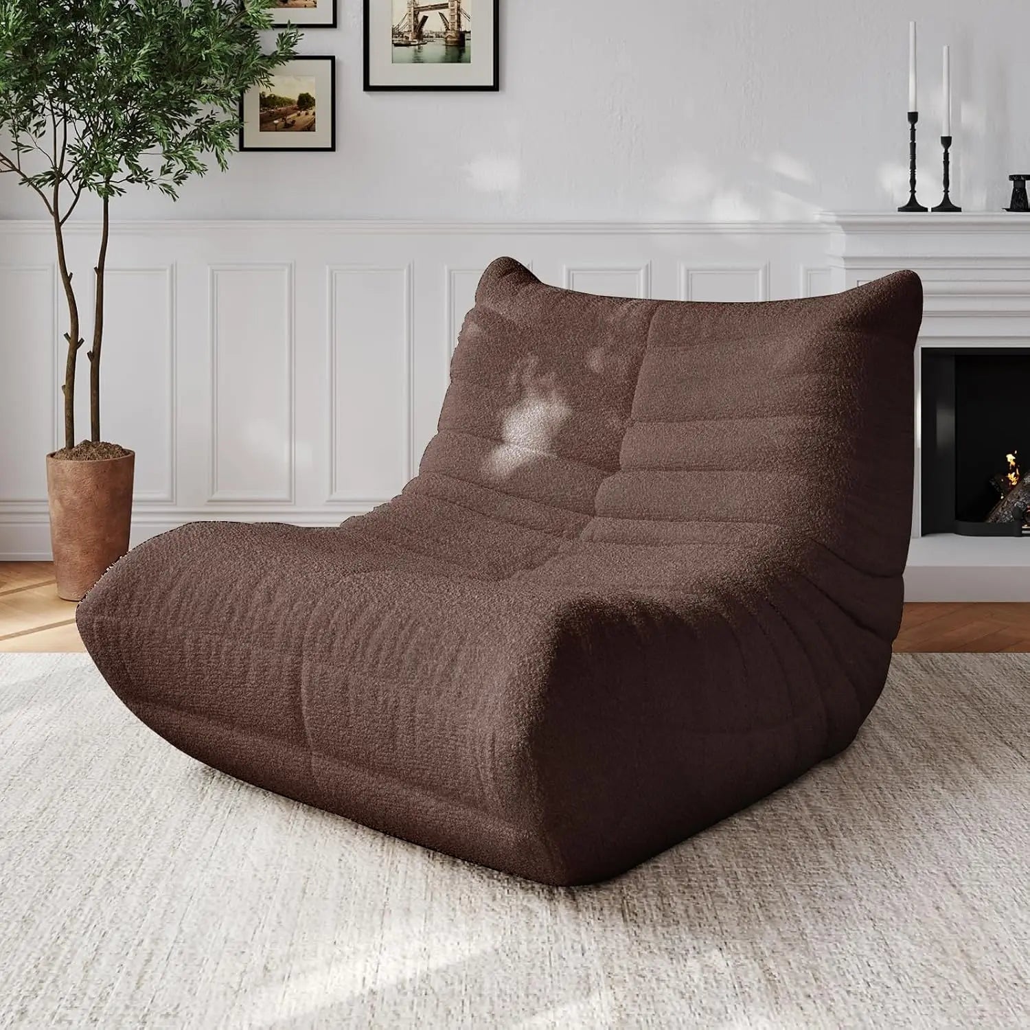 Adults Bean Bag Togo Comfy Lazy Floor Sofa Green 1 Seater, Customized