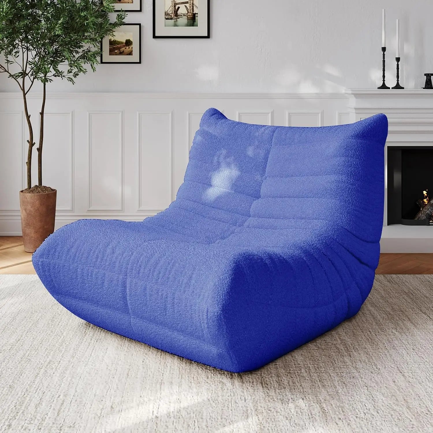 Adults Bean Bag Togo Comfy Lazy Floor Sofa Green 1 Seater, Customized