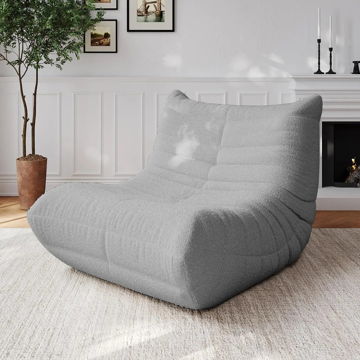 Adults Bean Bag Togo Comfy Lazy Floor Sofa Green 1 Seater, Customized