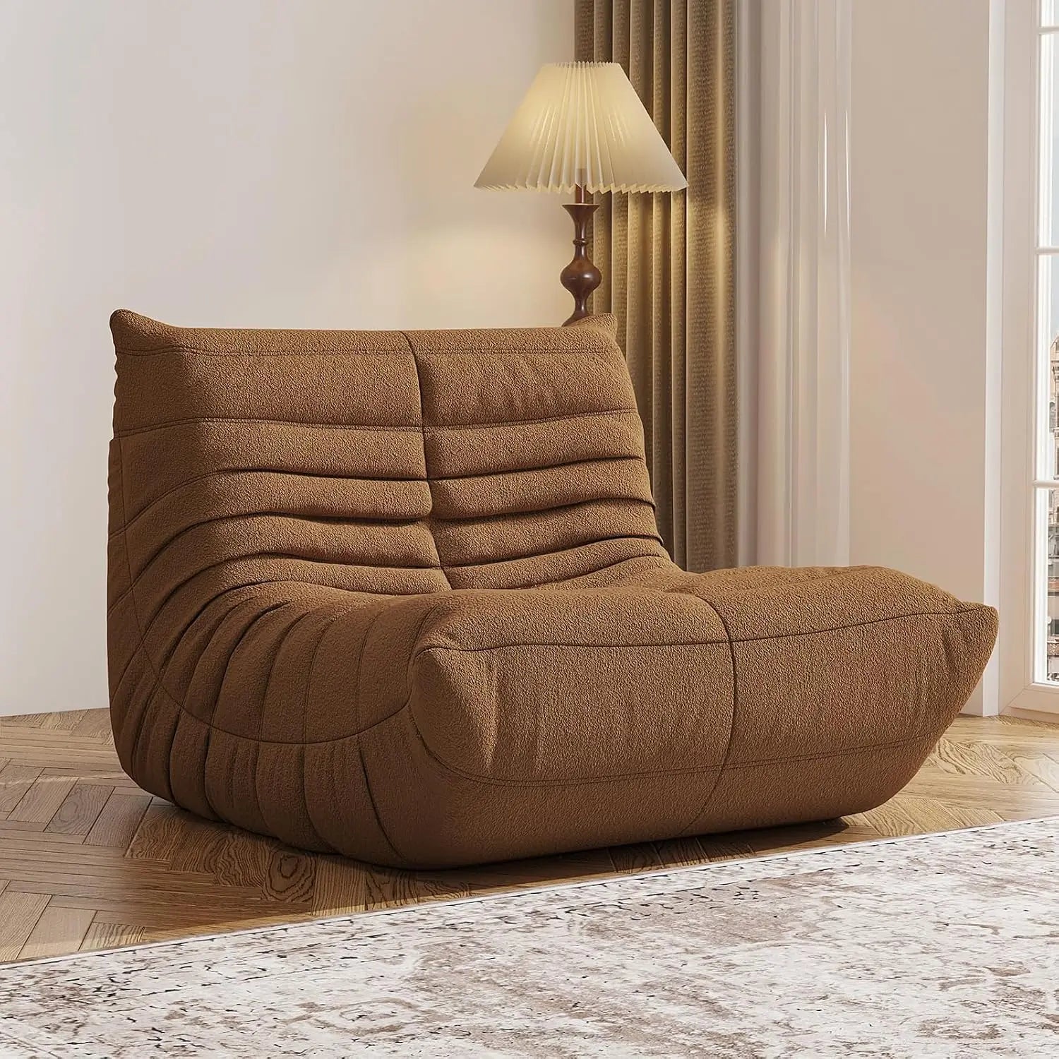 Adults Bean Bag Togo Comfy Lazy Floor Sofa Green 1 Seater, Customized