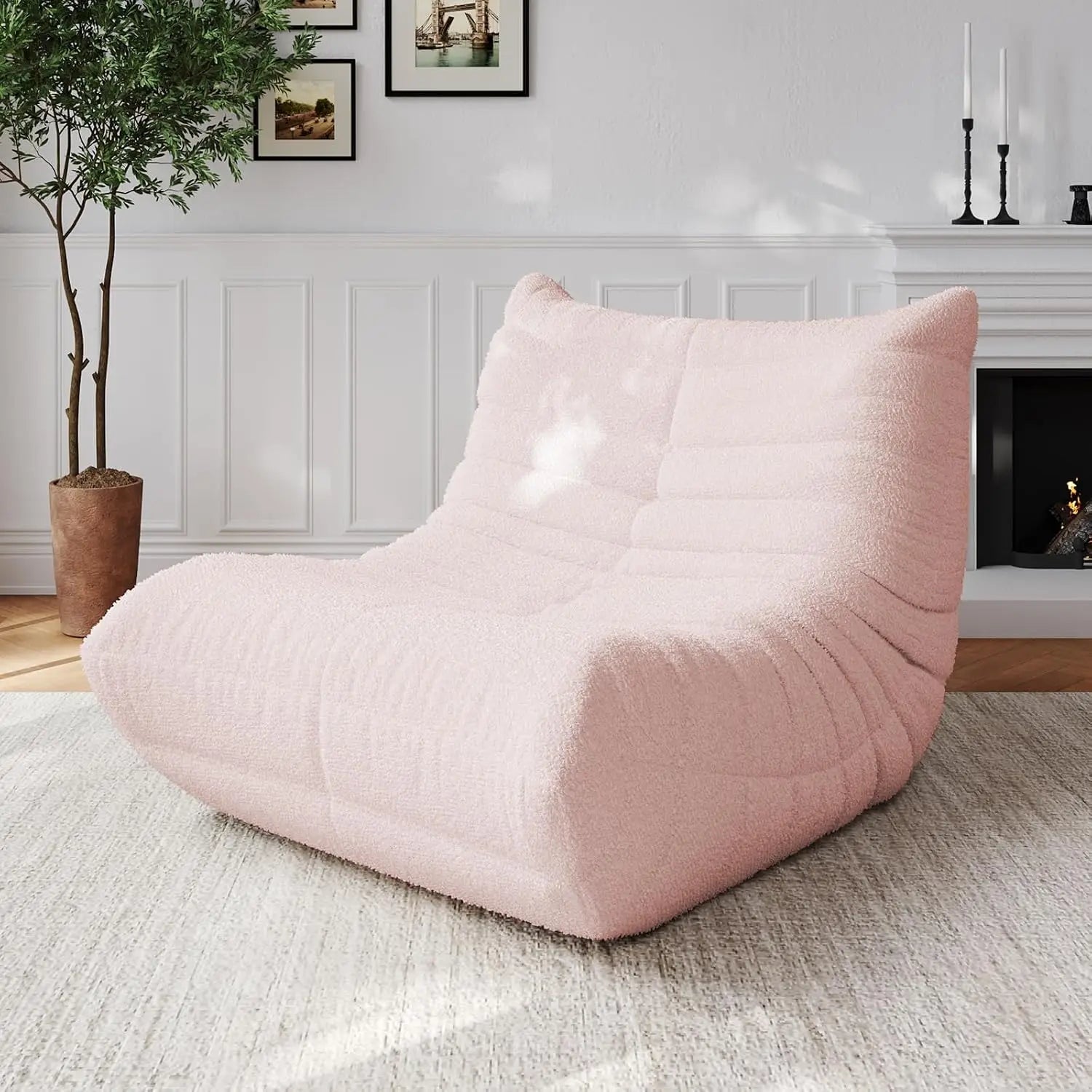 Adults Bean Bag Togo Comfy Lazy Floor Sofa Green 1 Seater, Customized