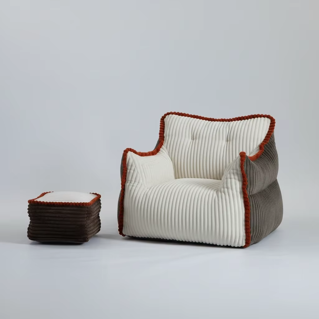 Comfortable Modern Living Room High Quality Extra Large Shredded Foam Compressed Package Bean Bag Sofa for Adults