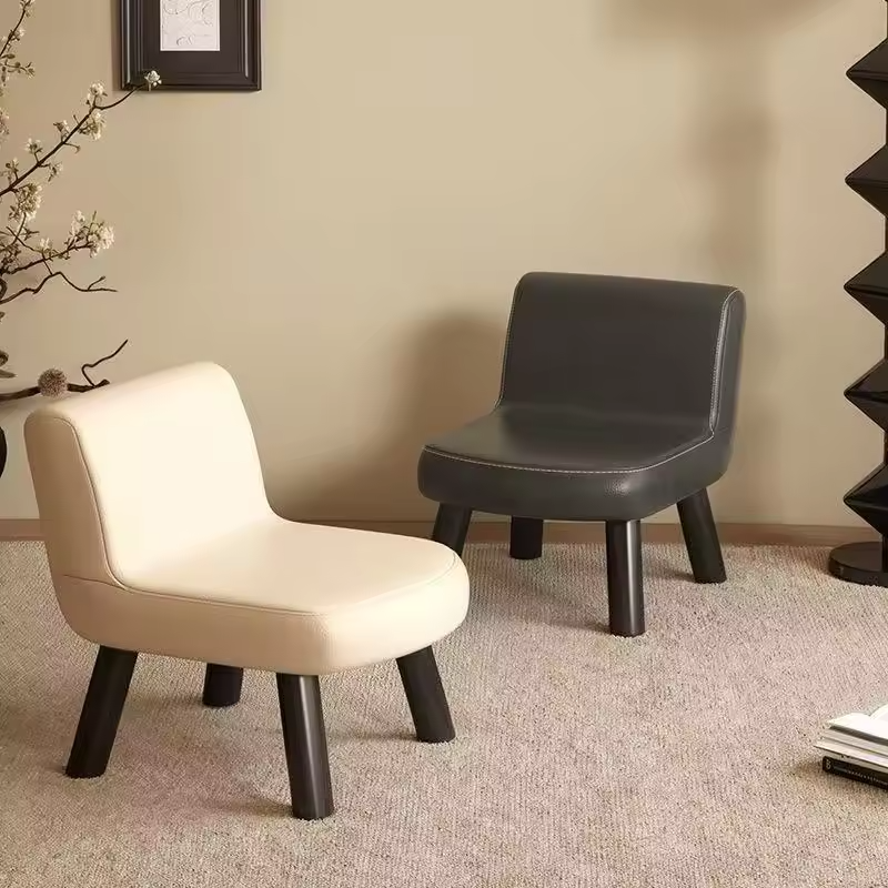Household Low Back Small Chair Adult Bench Children's Living Room Coffee Table Low Foot Sofa Stool Shoe Stool