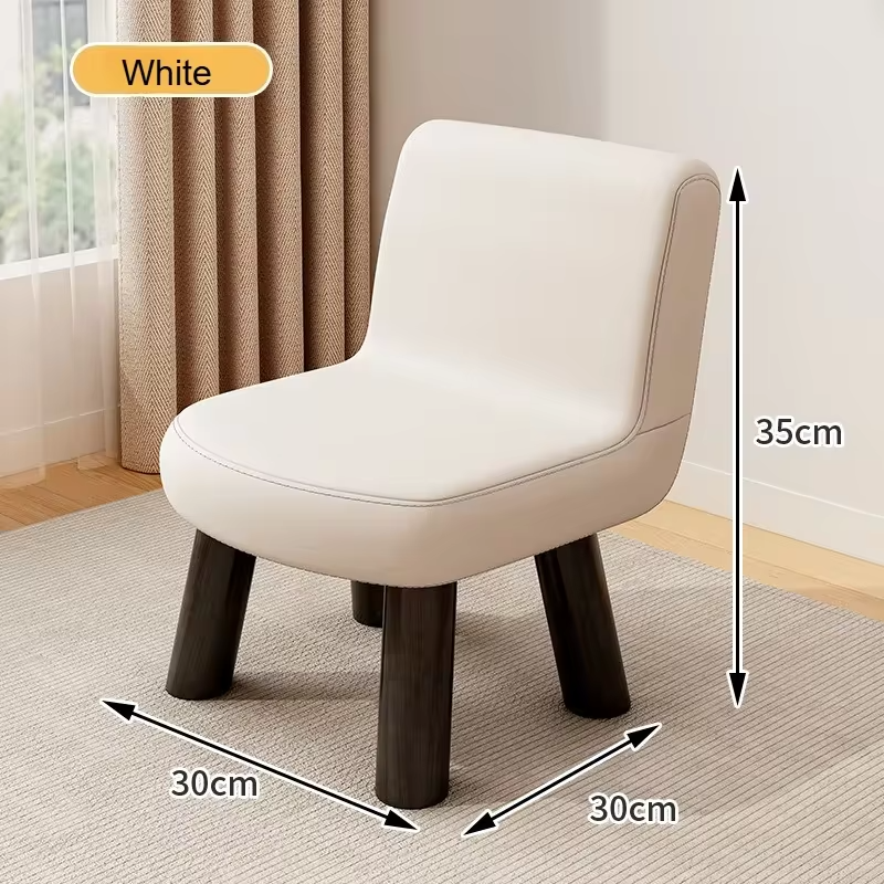 Household Low Back Small Chair Adult Bench Children's Living Room Coffee Table Low Foot Sofa Stool Shoe Stool