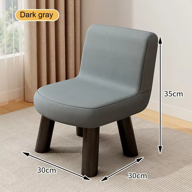 Household Low Back Small Chair Adult Bench Children's Living Room Coffee Table Low Foot Sofa Stool Shoe Stool