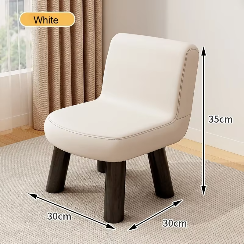 Household Low Back Small Chair Adult Bench Children's Living Room Coffee Table Low Foot Sofa Stool Shoe Stool