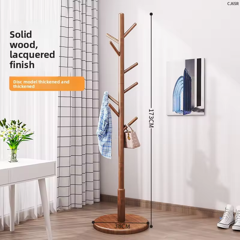 Solid Wood Freestanding Coat Rack Bedroom Home Office Winter Wardrobe Hanger Clothes Stand Coat Rack Stand Clothing Racks