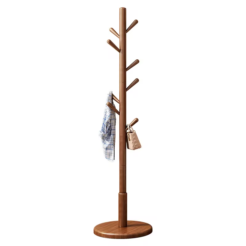 Solid Wood Freestanding Coat Rack Bedroom Home Office Winter Wardrobe Hanger Clothes Stand Coat Rack Stand Clothing Racks