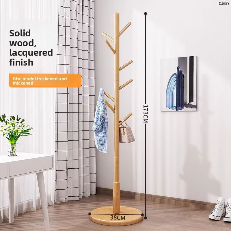 Solid Wood Freestanding Coat Rack Bedroom Home Office Winter Wardrobe Hanger Clothes Stand Coat Rack Stand Clothing Racks