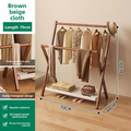 Folding Hanger Floor-to-ceiling Vertical Bedside Clothes Sorting Storage Rack Household Bedroom Simple Storage Coat Rack