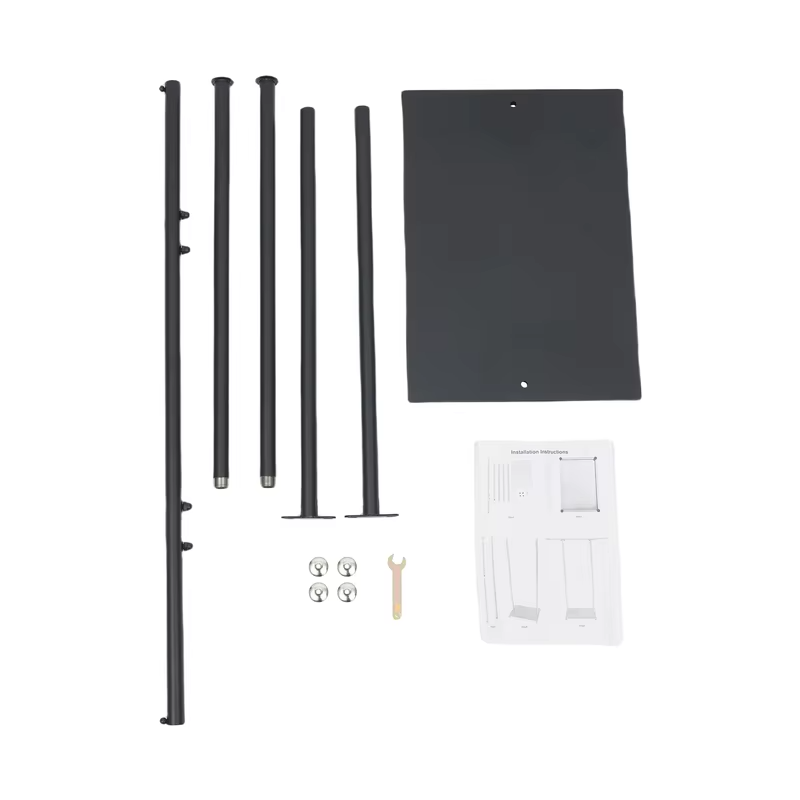 Freestanding Metal Coat Rack with Base, Modern Clothes Stand for Entryway Bedroom, 51.18" Tall Holds Coats Bags Scarves, Black