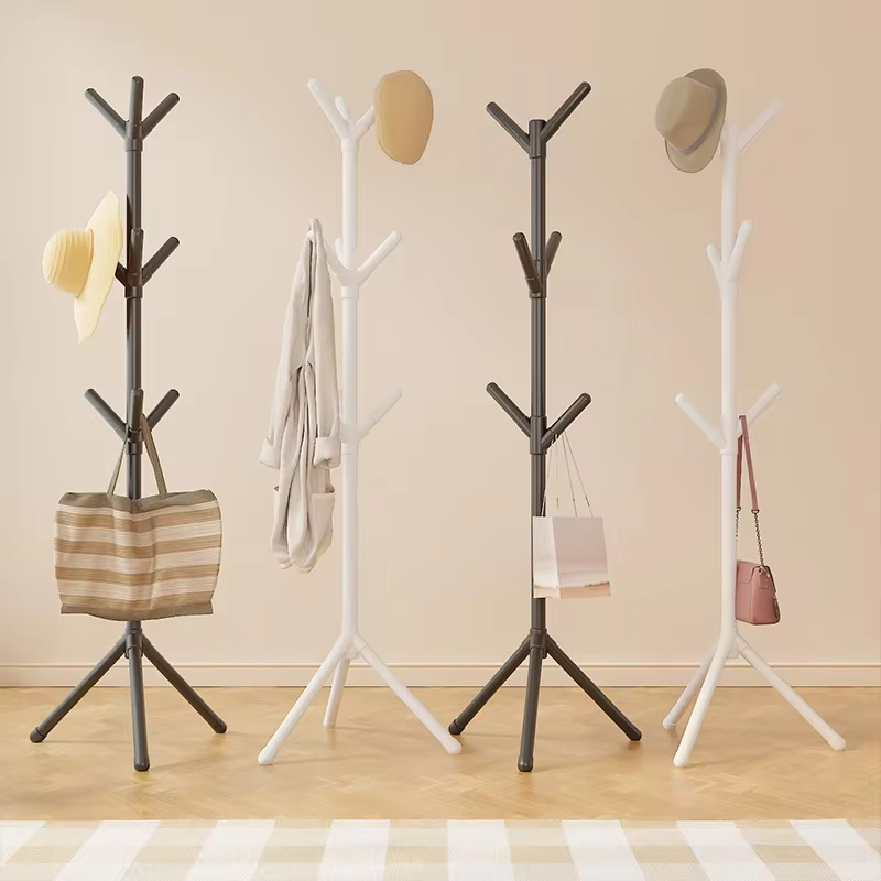 2026 New Model Hooked Wardrobe Hanger - Multi-Hook Floor-Mounted Wardrobe Hanger - Clothing and Accessories Storage