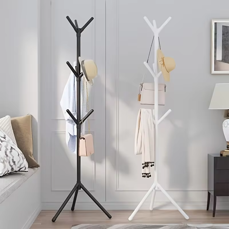 2026 New Model Hooked Wardrobe Hanger - Multi-Hook Floor-Mounted Wardrobe Hanger - Clothing and Accessories Storage