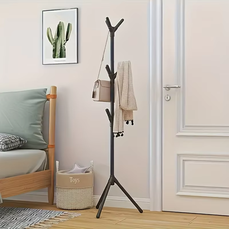 2026 New Model Hooked Wardrobe Hanger - Multi-Hook Floor-Mounted Wardrobe Hanger - Clothing and Accessories Storage