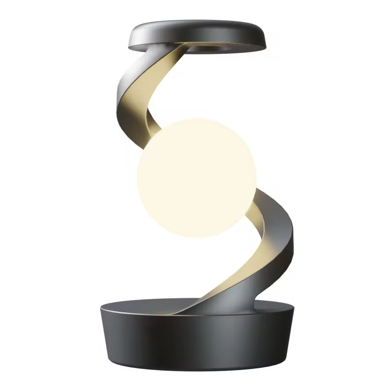 WWPPU Smart Gesture Sensor Spiral Lamp Wave Touchless Control RGB Dimmable Night Light for Gaming Room Bedside Console