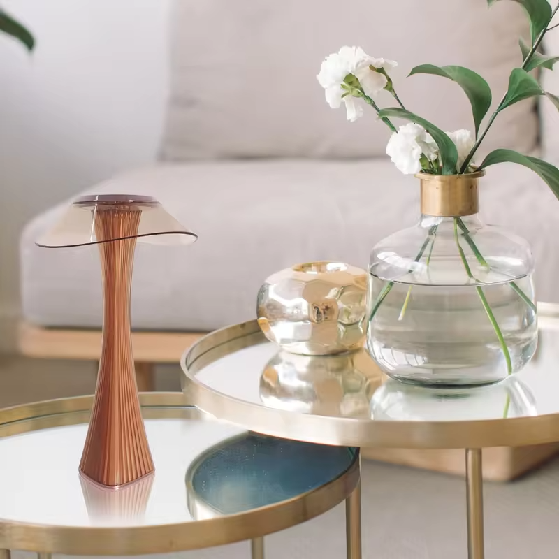 WWPPU Petite Waist LED Table Lamp Stepless Dimming Touch Control USB Rechargeable Desk Light Modern Bedside Coffee Bar Lamp