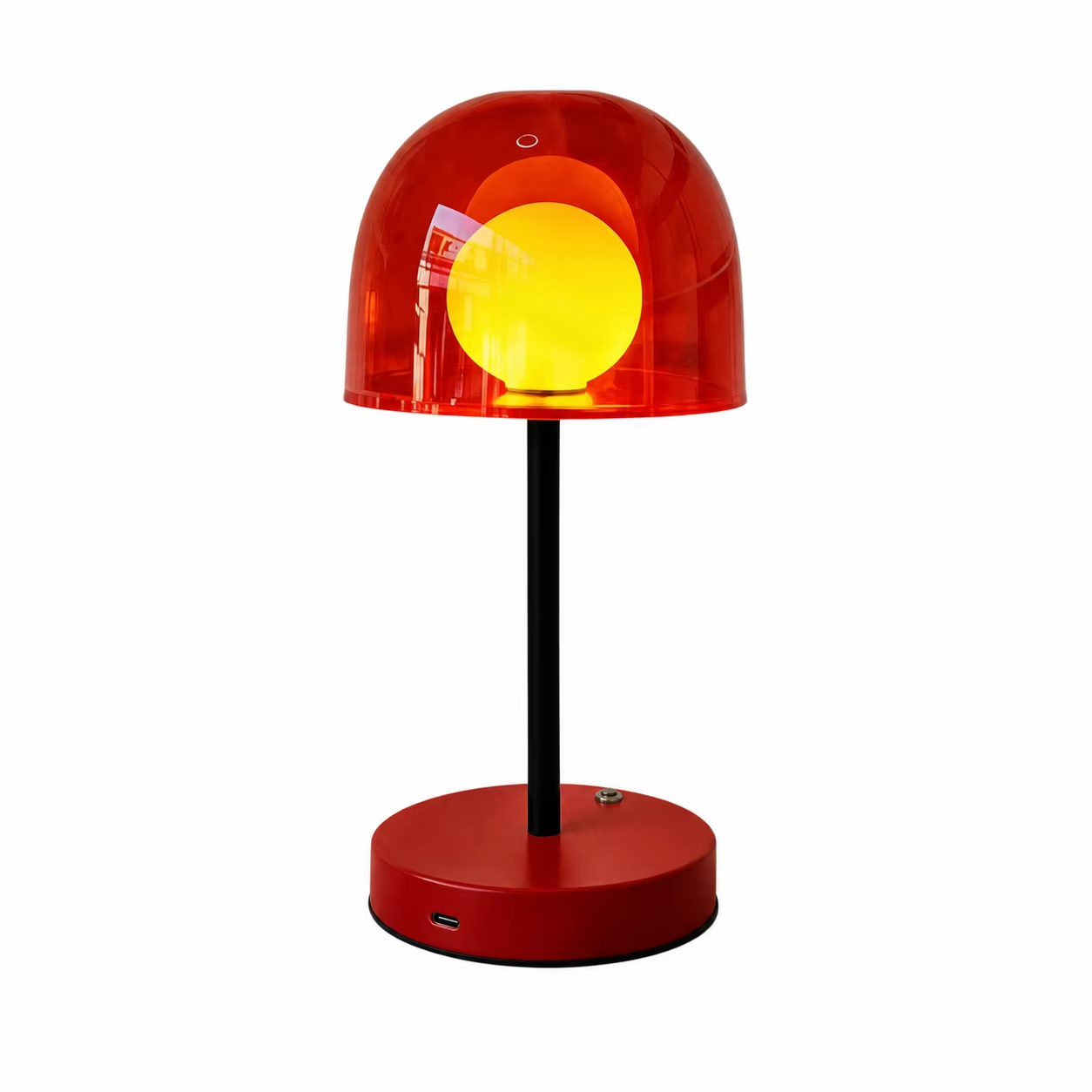 WWPPU Mushroom LED Table Lamp Touch Control Stepless Dimming 3 Colors Cordless Rechargeable Bedside Desk Ambient Night Light