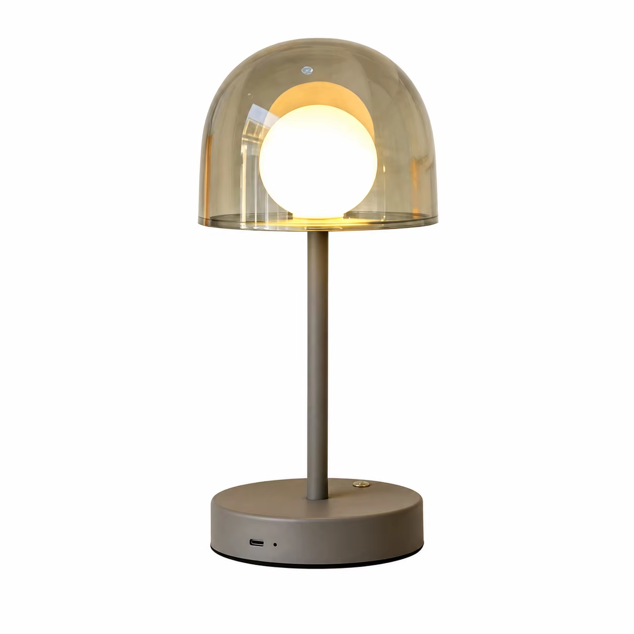 WWPPU Mushroom LED Table Lamp Touch Control Stepless Dimming 3 Colors Cordless Rechargeable Bedside Desk Ambient Night Light