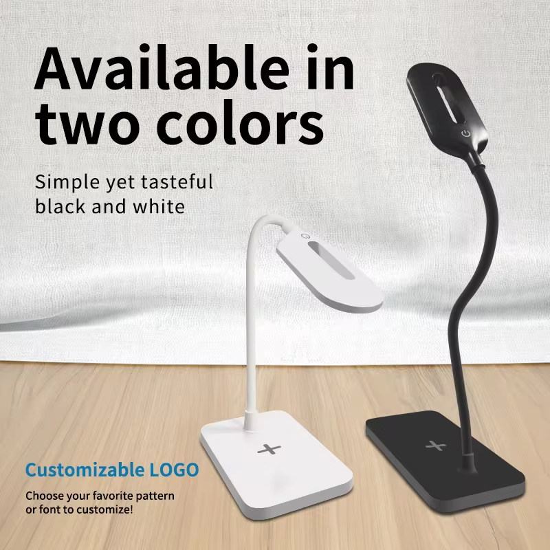 Reading Desk Lamp LED Desk Lamp USB Plug-In Wireless Charging Mobile Phone Touch Eye Protection Table Light Home Office Lighting